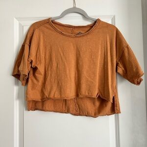 Casual Rust Orange Women's Top